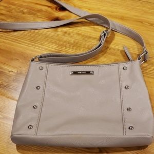 Small taupe Nine West cross body purse